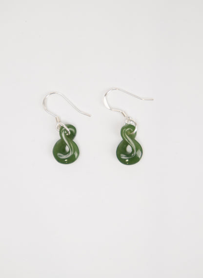 Pounamu Drop Twist Earrings