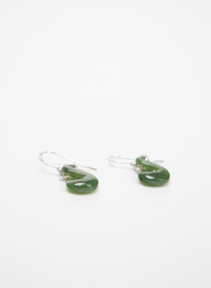 Pounamu Drop Twist Earrings