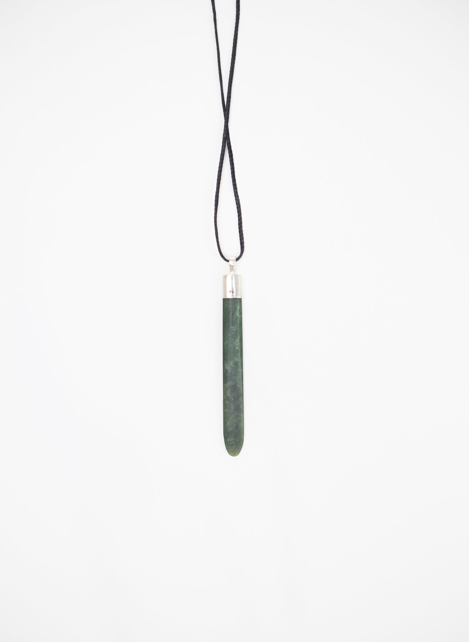 Capped Silver Pounamu Drop Pendant