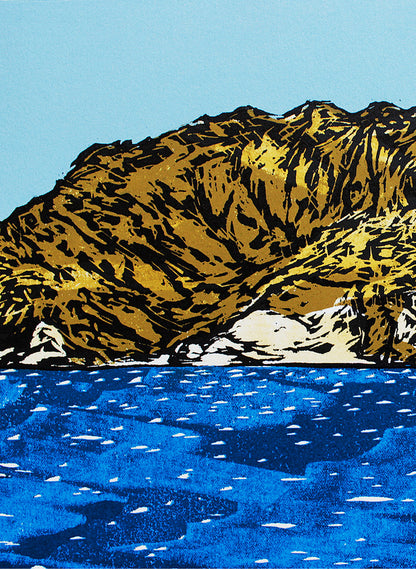 Little Barrier Island - Woodblock Print