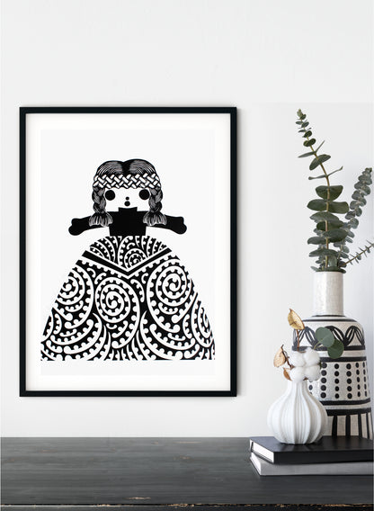 Mini Royal Rua | Black - Screen Print