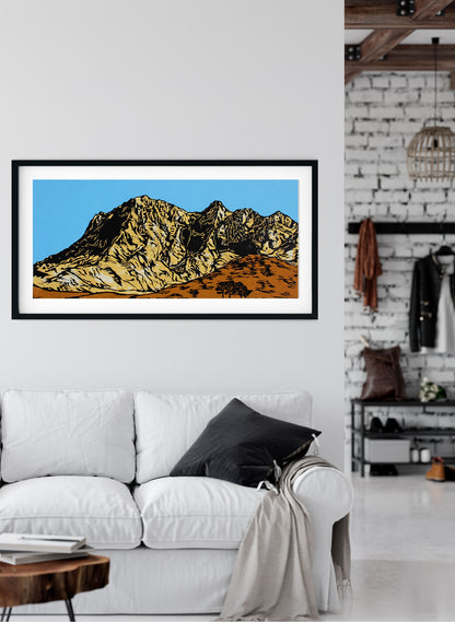 Te Mata Peak II - Woodblock Print