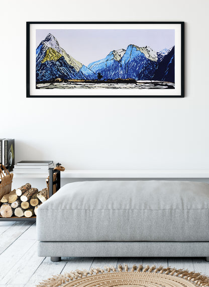 Milford Sound | Large - Woodblock Print