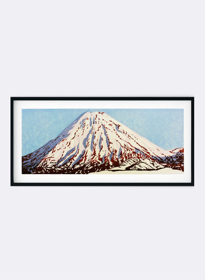 Mount Ngauruhoe - Woodblock Print