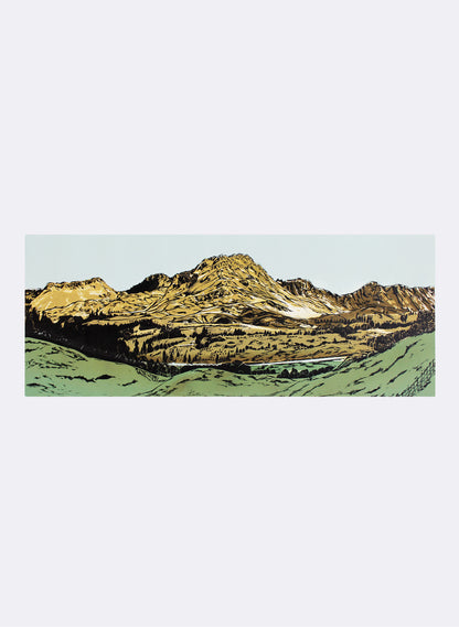 Craggy Range - Woodblock Print