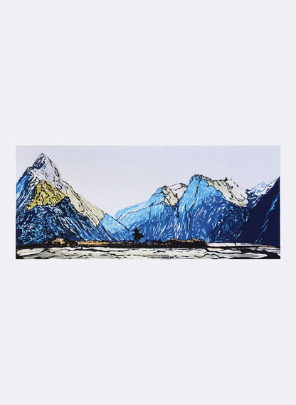 Milford Sound | Large - Woodblock Print