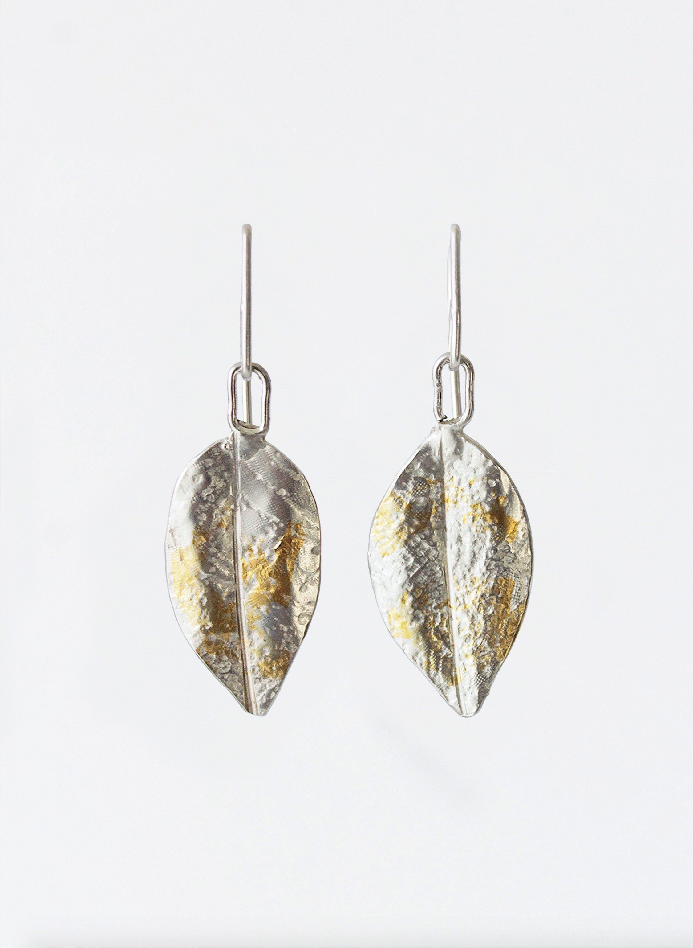 Small Pohutukawa Leaf Earrings