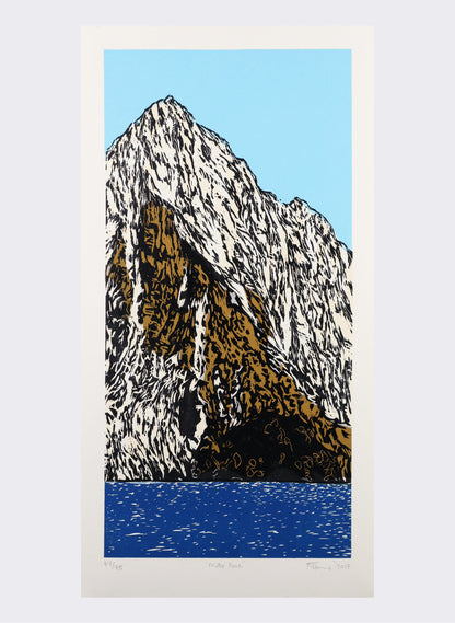 Mitre Peak - Woodblock Print