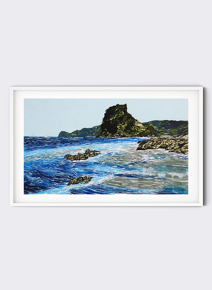 Lion Rock III | Piha - Woodblock Print