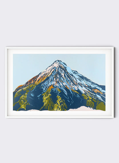 Mt Taranaki VIII - Woodblock Print