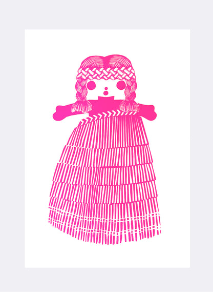 Mini Classic Girl | Pink - Screen Print