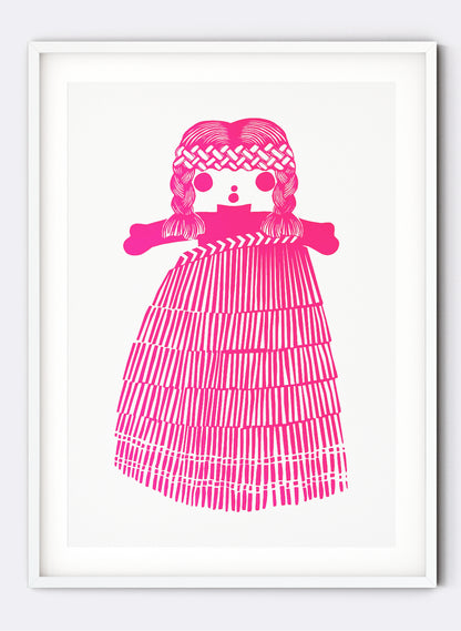 Mini Classic Girl | Pink - Screen Print