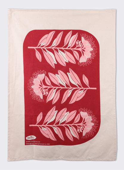 Pohutukawa Tea Towel - Red