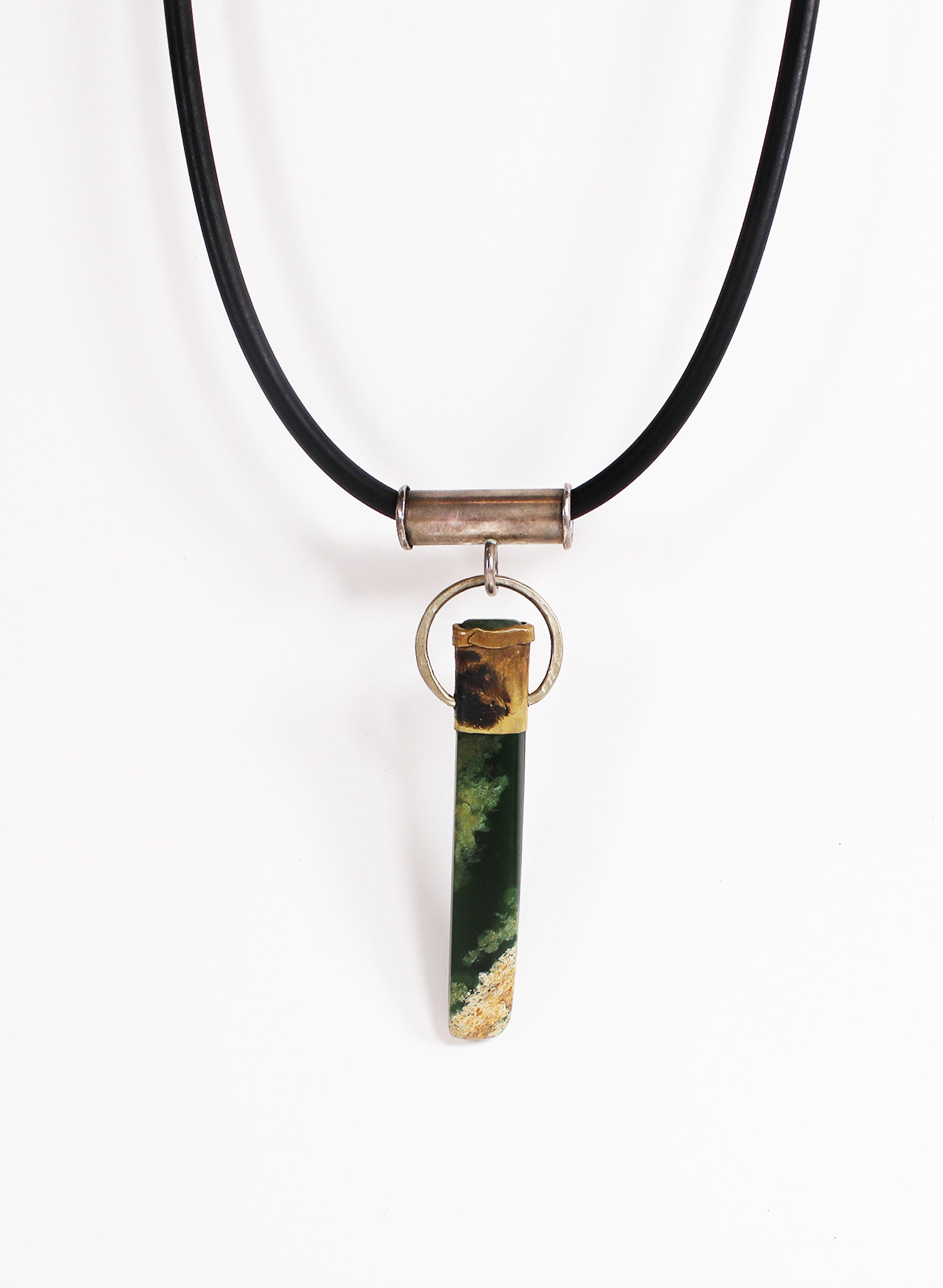 Pounamu Pendant with Rubber Cord